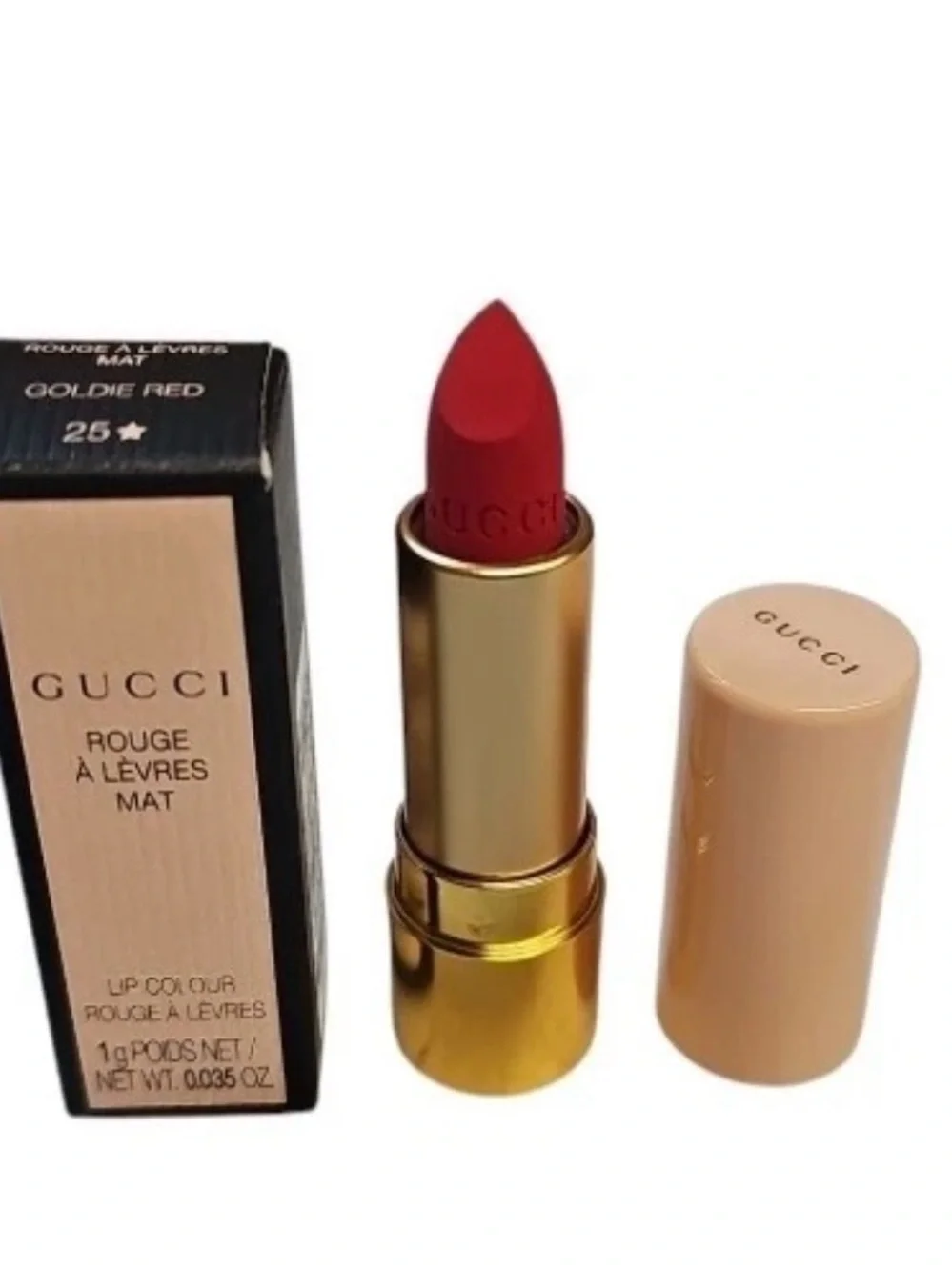 NIB GUCCI Rouge A Levres Mat Lip Colour 3 Mini LIPSTICKS  Argentina, Red, Janet